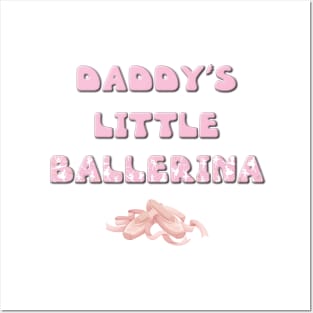 Daddy's Little Ballerina - ballet letters cute pink design Posters and Art